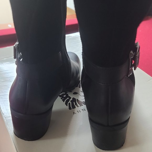 $100 OFF ✅ Anne Klein AK Suede Riding Boots 8.5M Wide Calf ✨ NIB - Picture 8 of 16